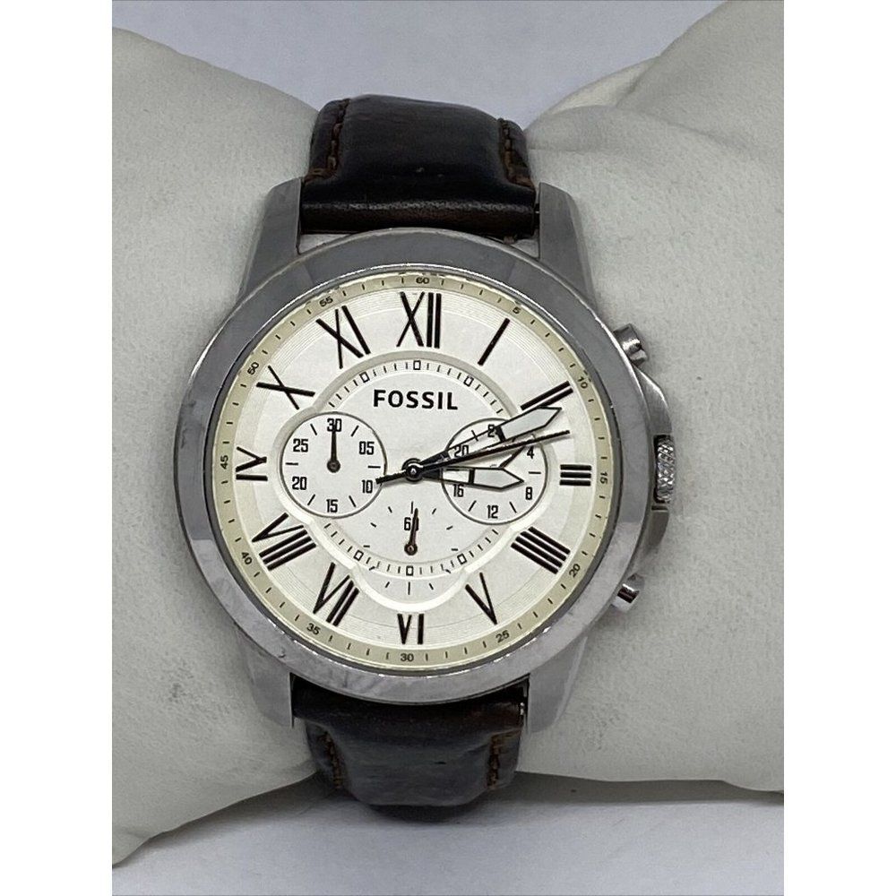 Fossil FS4735 Men's Brown Leather Analog Dial Quar